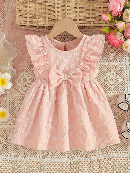 Baby Blue Floral Ruffle Dress – main product image