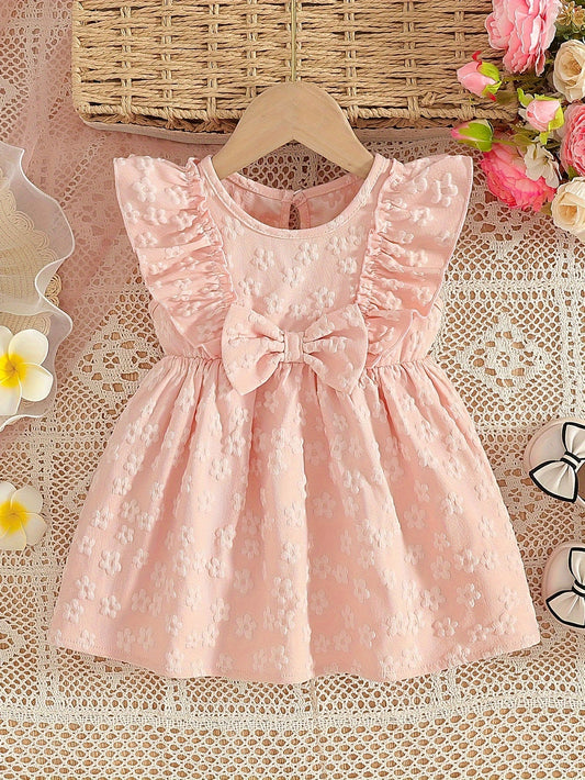 Baby Blue Floral Ruffle Dress – main product image