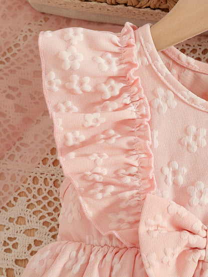 Baby Blue Floral Ruffle Dress – view 7