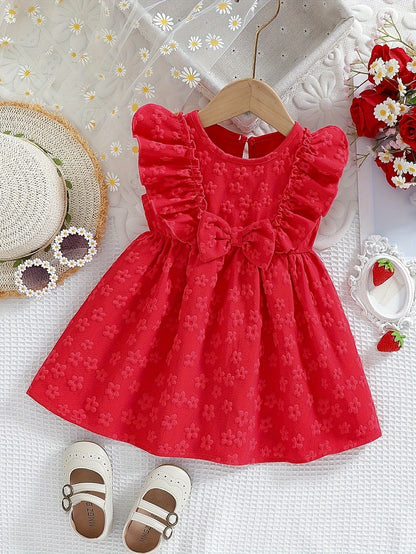 Baby Blue Floral Ruffle Dress – view 14