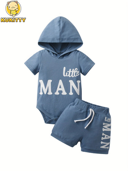 Baby Boy Graphic Romper - Short Sleeve Summer – view 7