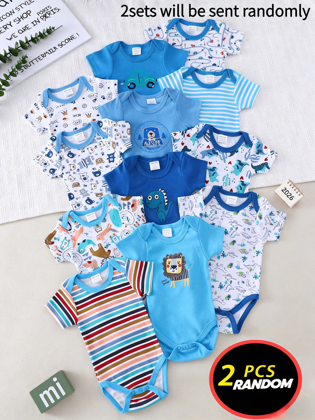 Baby Boy Onesies - 2-Pack Animal Print Bodysuits – view 8