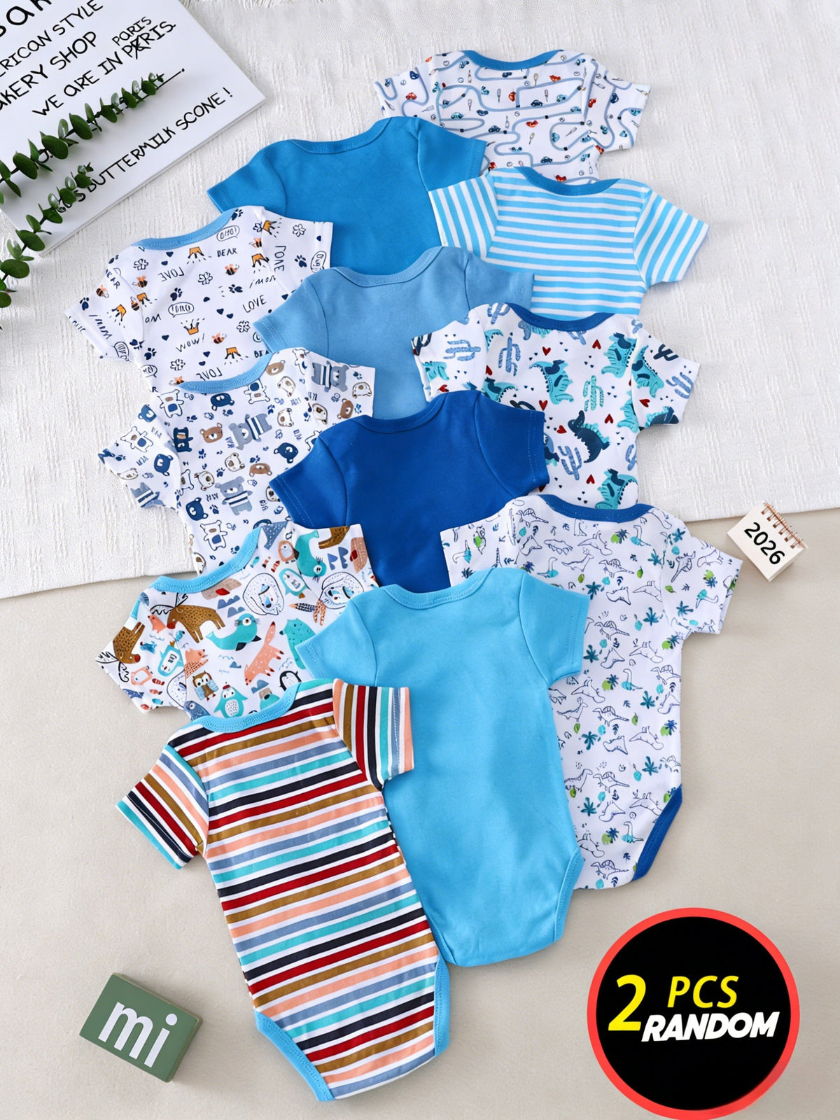 Baby Boy Onesies - 2-Pack Animal Print Bodysuits – view 9