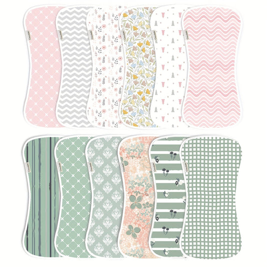 Baby Burp Cloth Set - Soft Absorbent Multipack – pink / Blue – main product image