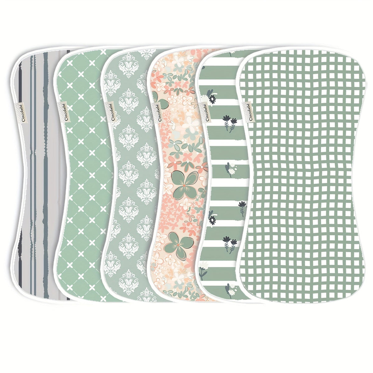 Baby Burp Cloth Set - Soft Absorbent Multipack – pink / Blue – view 6