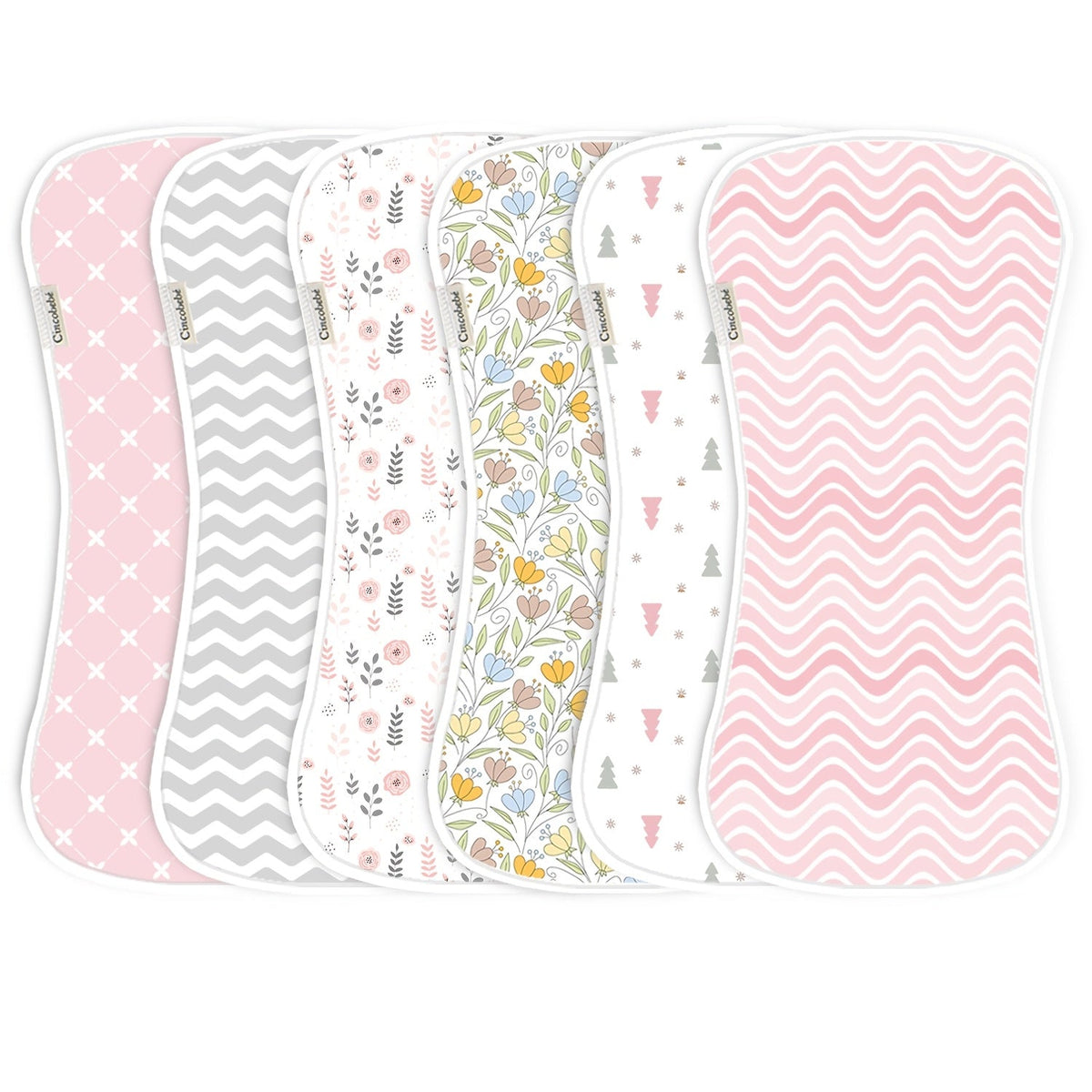 Baby Burp Cloth Set - Soft Absorbent Multipack – pink / Blue – pink option – view 3