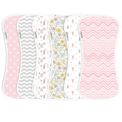 Baby Burp Cloth Set - Soft Absorbent Multipack – pink / Blue – pink option – view 3