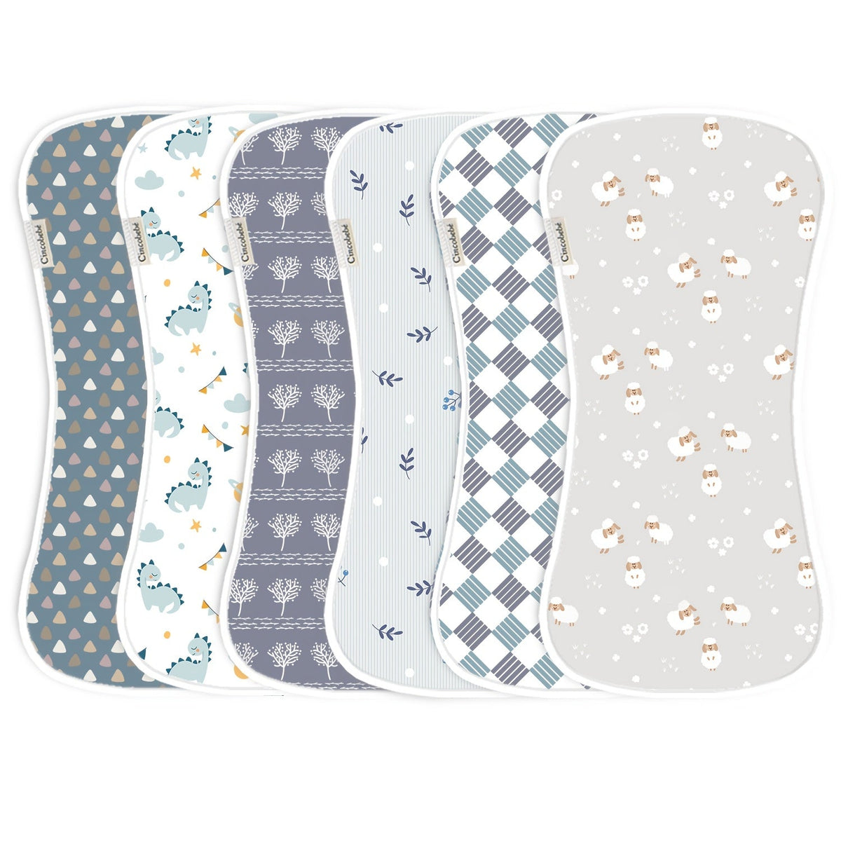 Baby Burp Cloth Set - Soft Absorbent Multipack – pink / Blue – pink option – view 4