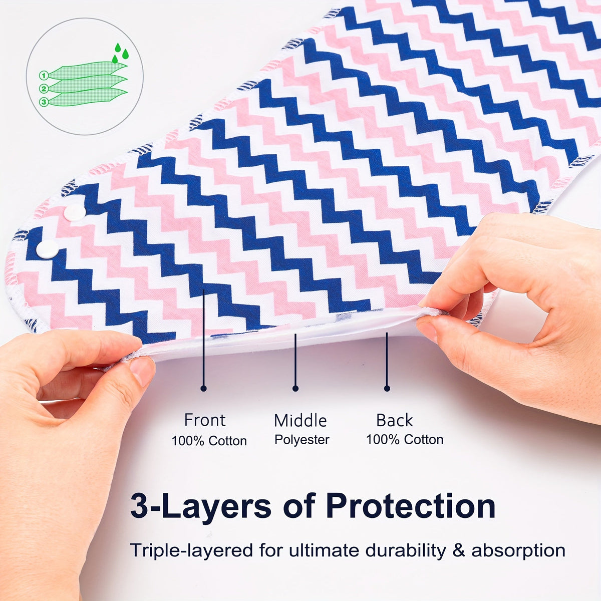 Baby Burp Cloth Set - Soft Absorbent Multipack – Rose pink polka dots – view 2