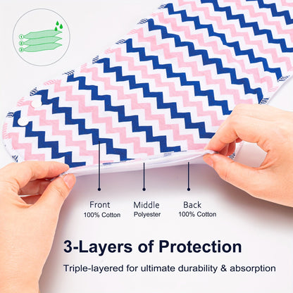 Baby Burp Cloth Set - Soft Absorbent Multipack – Rose pink polka dots – view 2