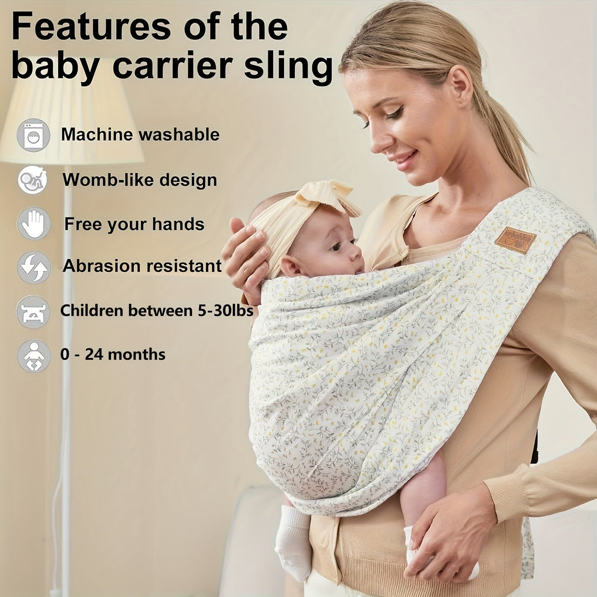 Baby Carrier - Adjustable Soft Vrbabies Lightweight – view 4