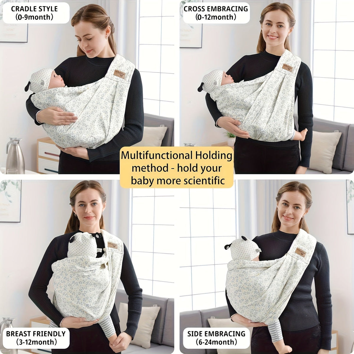 Baby Carrier - Adjustable Soft Vrbabies Lightweight – view 5