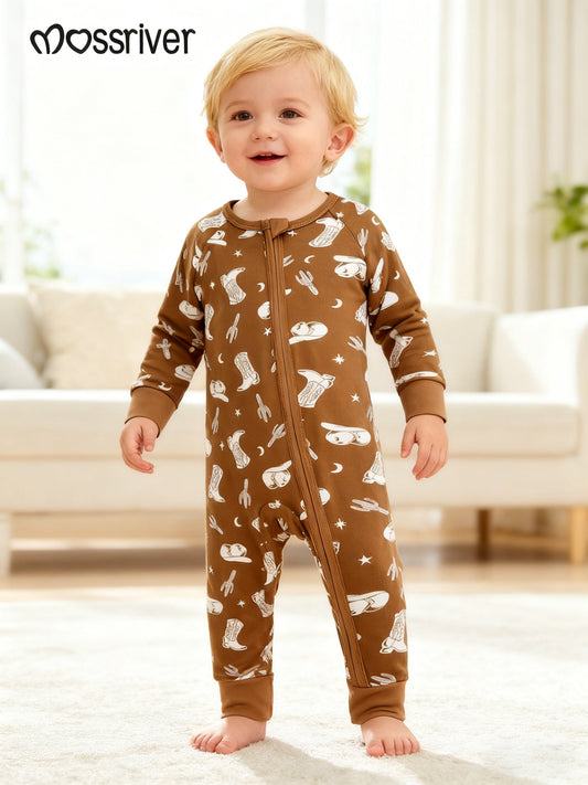 Baby Casual Bodysuit - Long Sleeve – Brown option – main product image