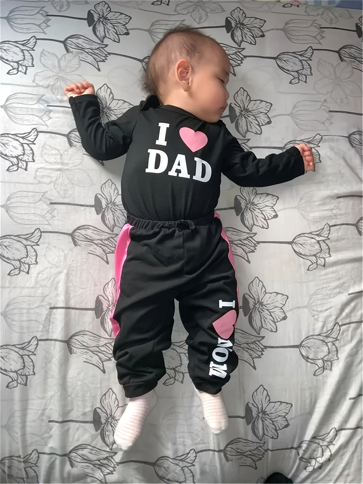 Baby Girl Casual Outfit Set – Black / White – view 17