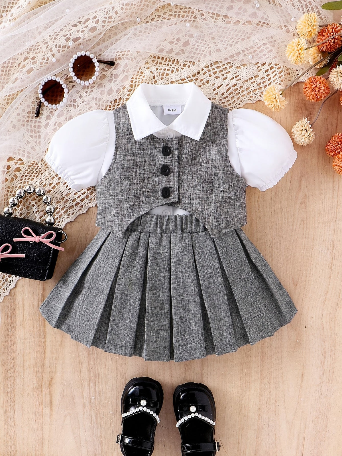 Baby Girl Casual Outfit Set - Short Sleeve – view 10