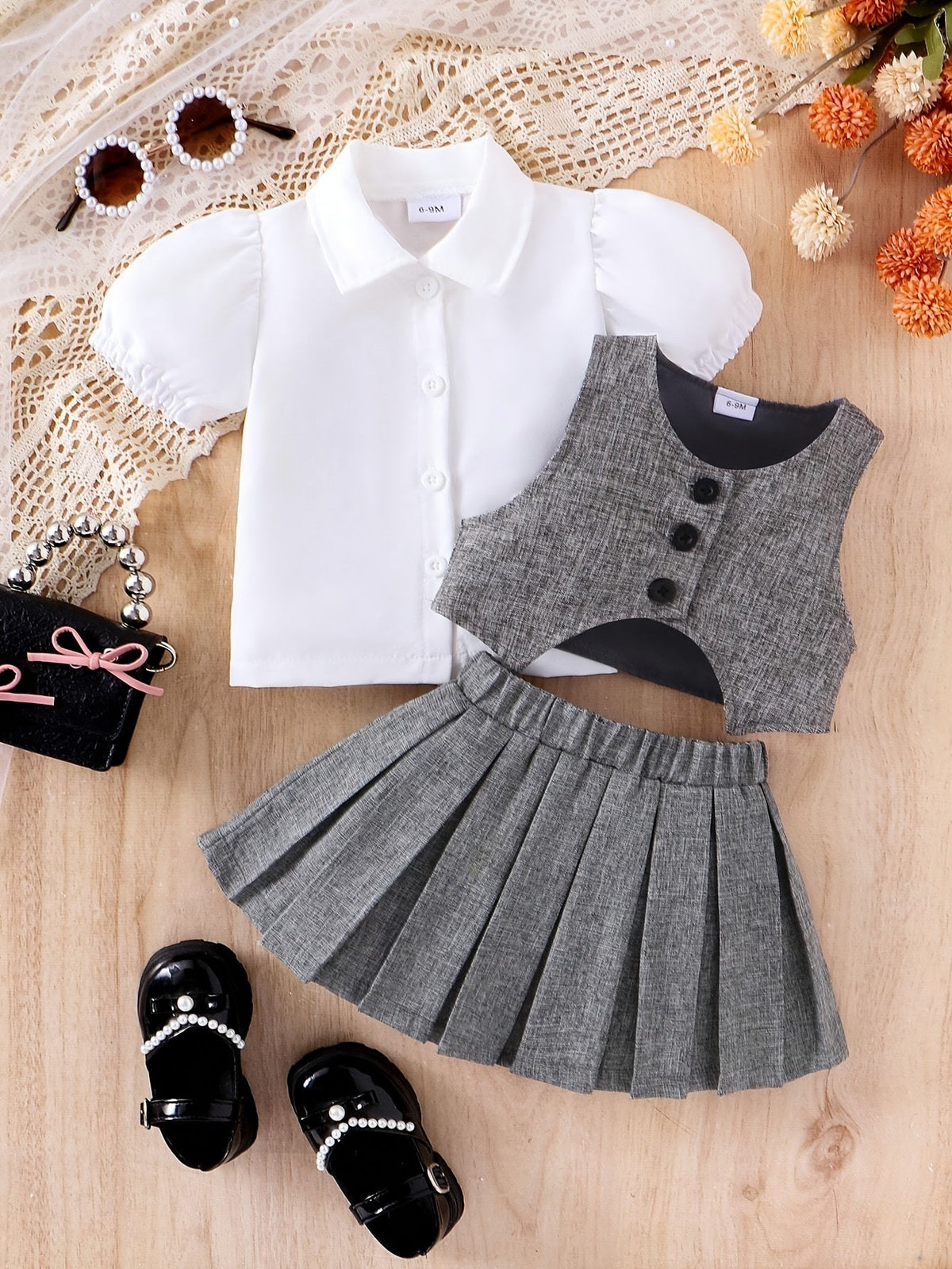 Baby Girl Casual Outfit Set - Short Sleeve – view 12