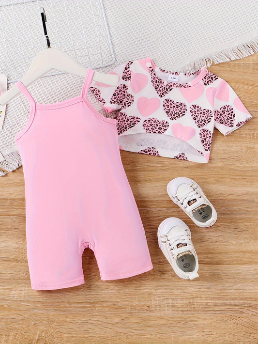 Baby Girl Casual Outfit Set - Short Sleeve Summer – main product image