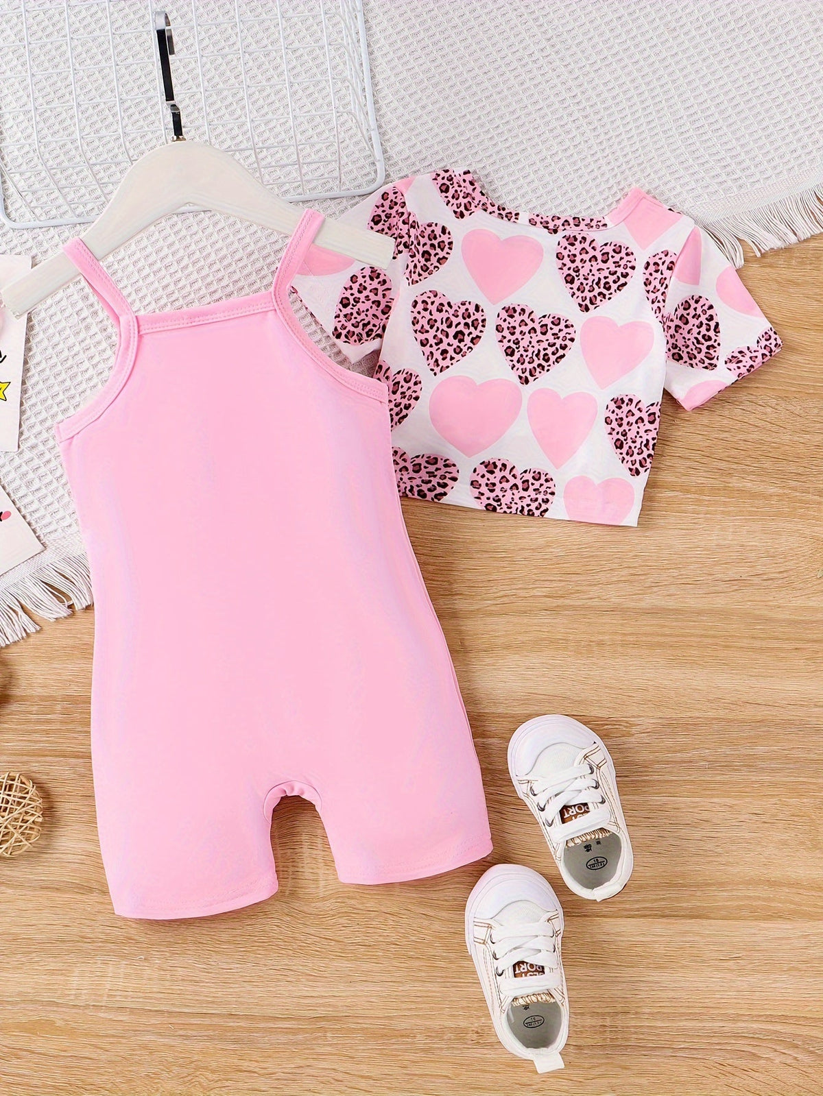 Baby Girl Casual Outfit Set - Short Sleeve Summer – view 2