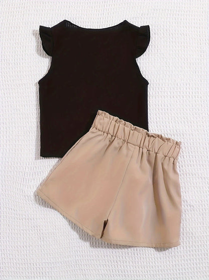 Baby Girl Casual Outfit Set - Sleeveless Summer 5349 – view 2