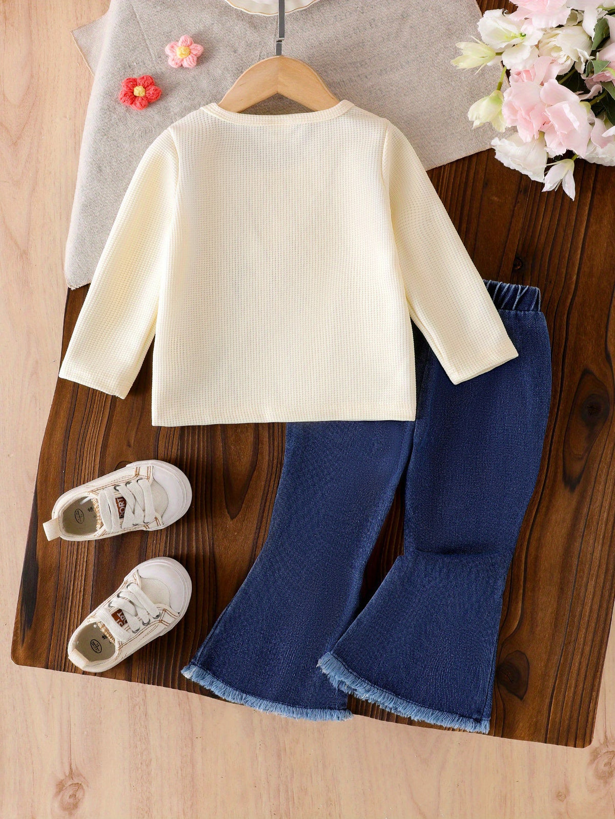 Baby Girl Floral Outfit Set - Long Sleeve Fall – view 8