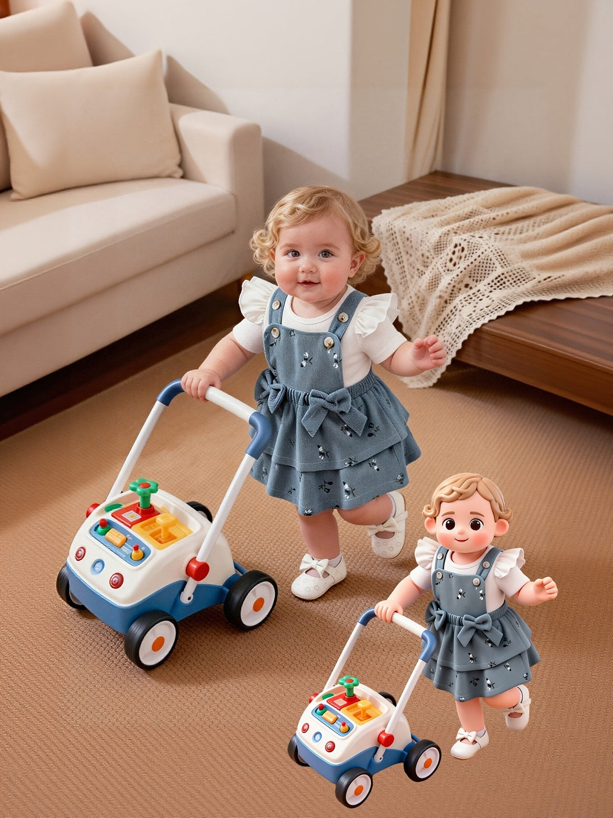 Baby Girl Floral Outfit Set - Short Sleeve Summer – view 8