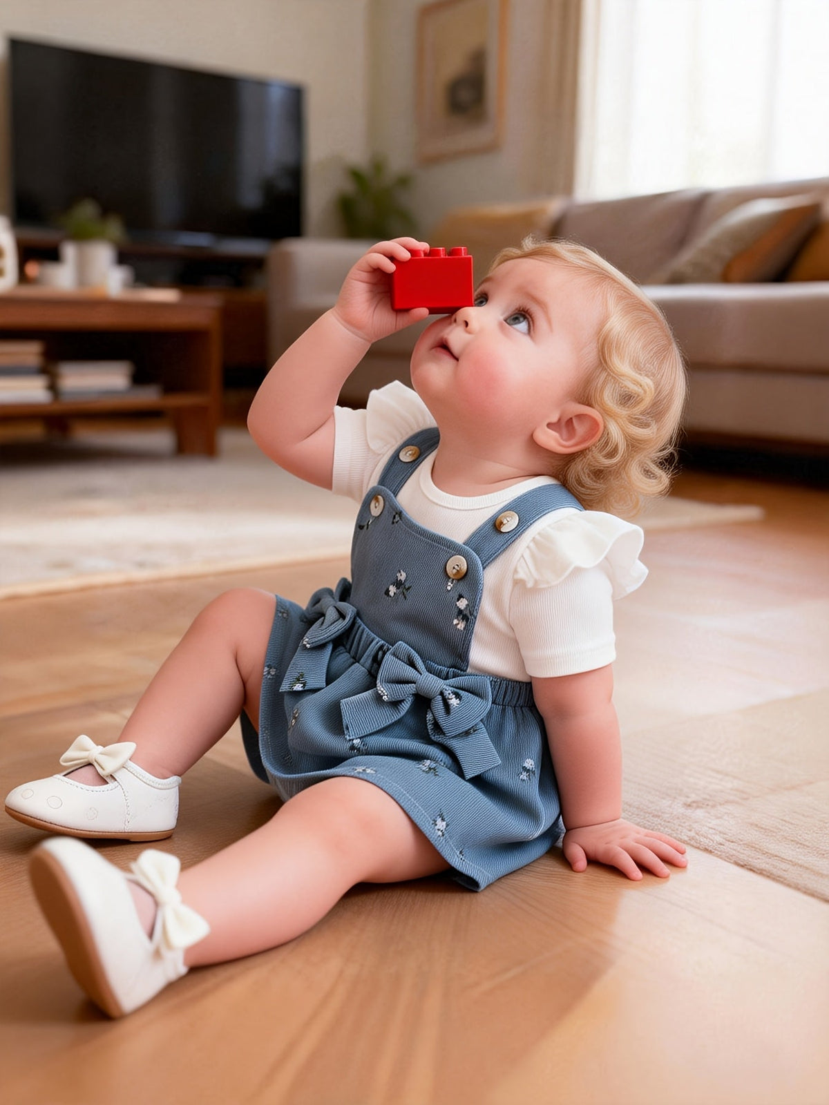 Baby Girl Floral Outfit Set - Short Sleeve Summer – view 11