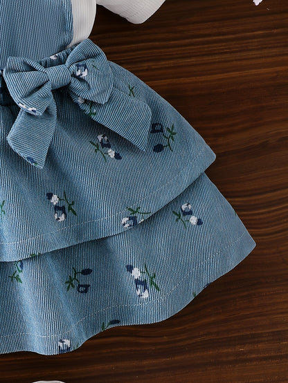 Baby Girl Floral Outfit Set - Short Sleeve Summer – view 19