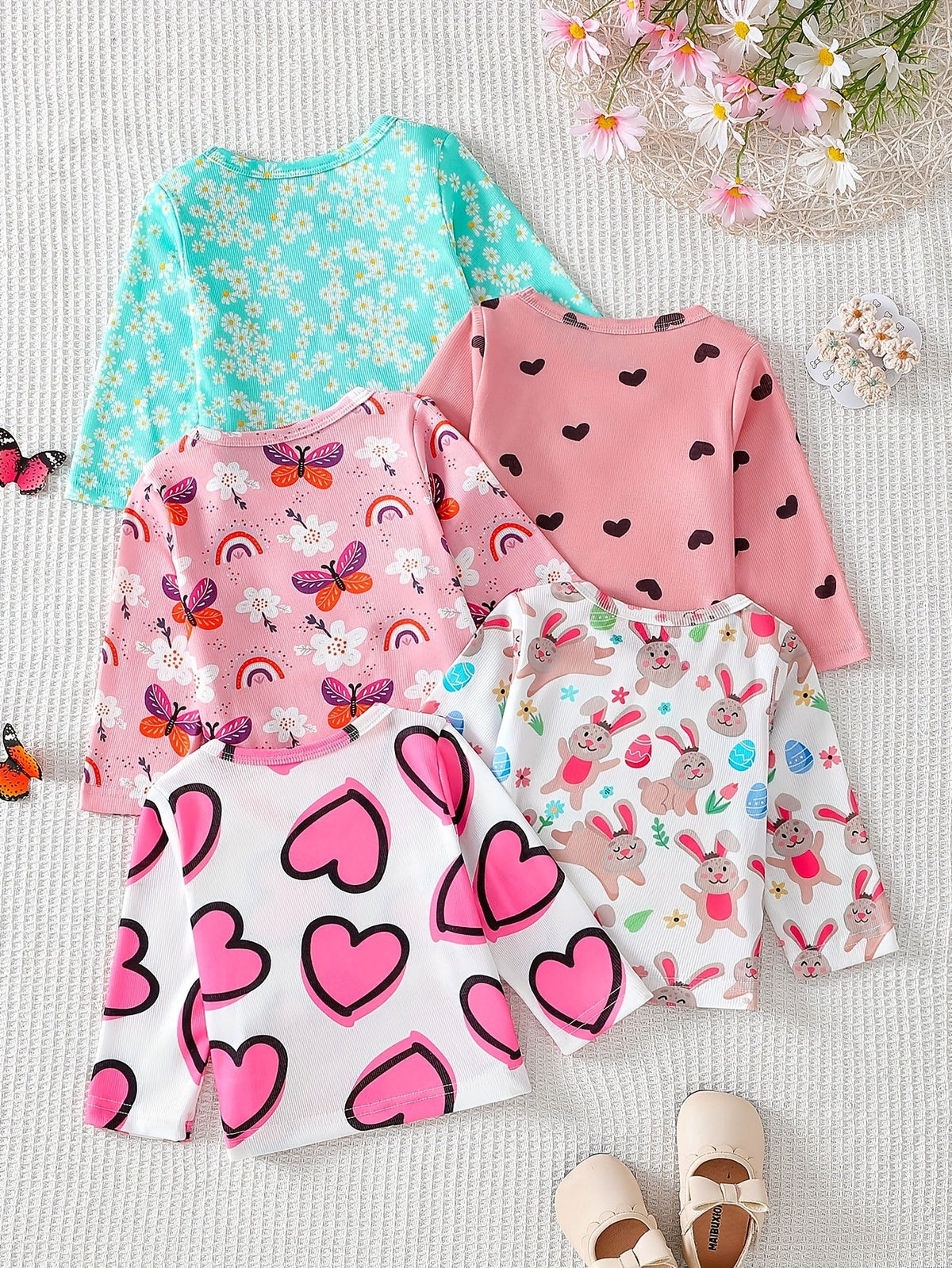 Baby Girl Floral T-Shirt - Long Sleeve Spring – view 3