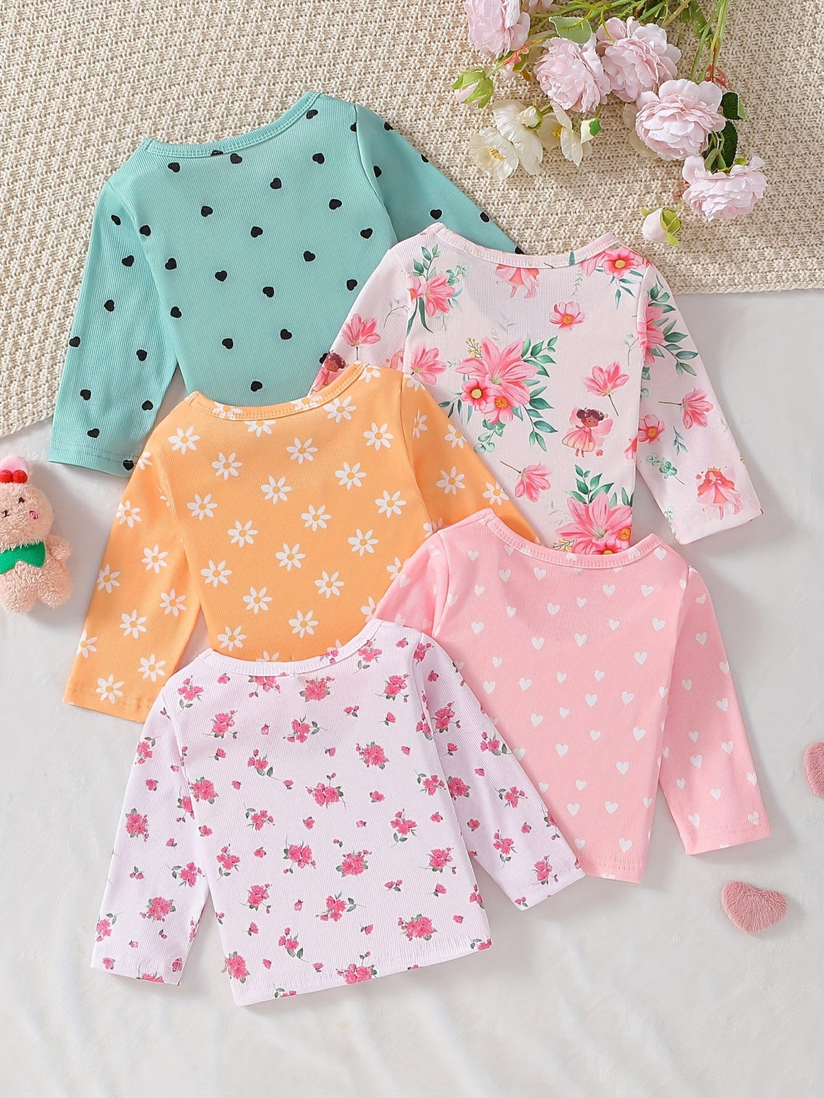 Baby Girl Floral T-Shirt - Long Sleeve Spring – view 4