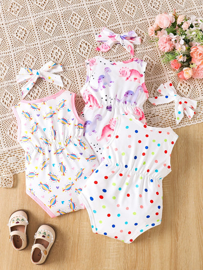 Baby Girl Tie Dye Bodysuit - Sleeveless Summer – view 7