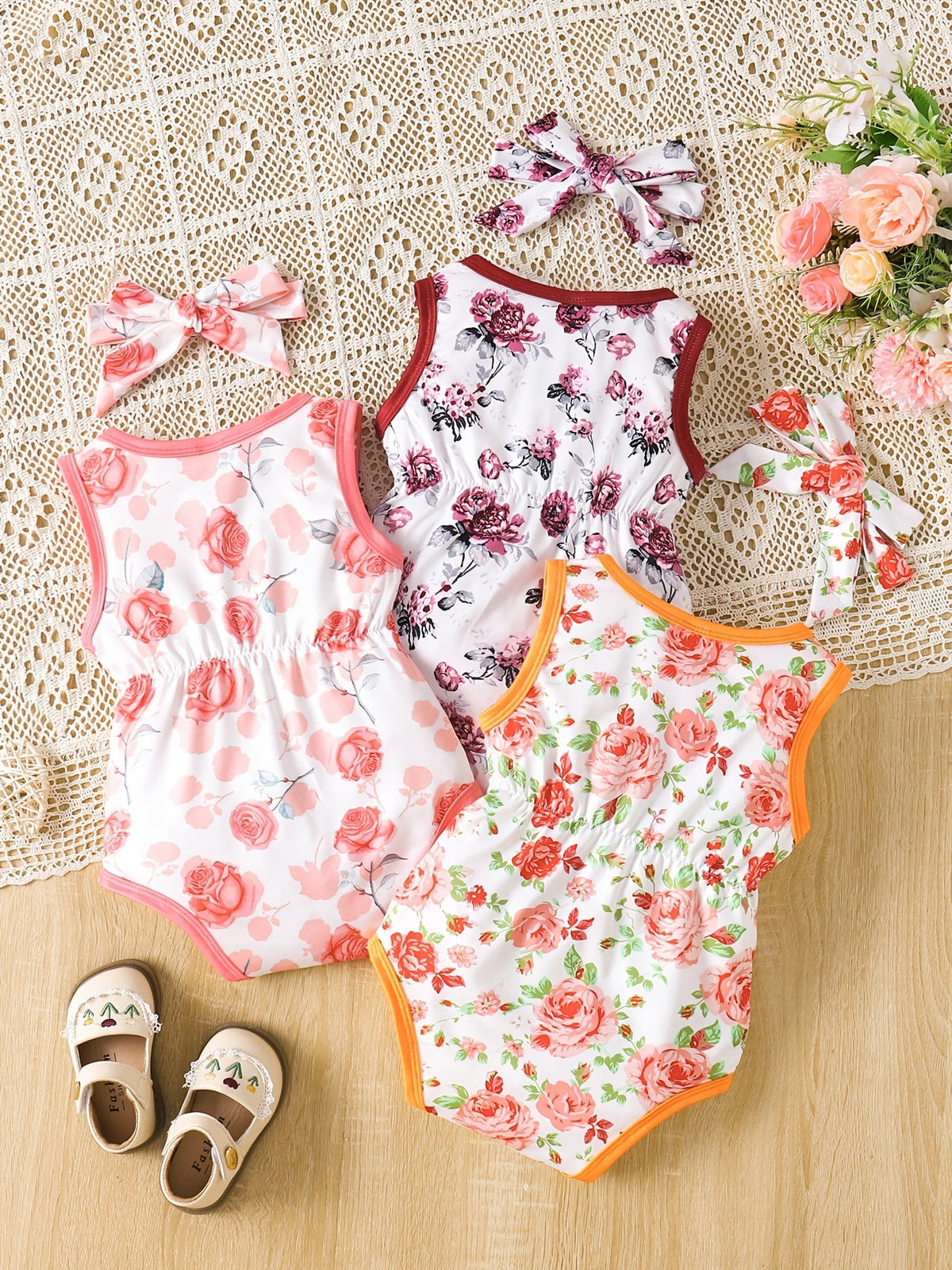 Baby Girl Tie Dye Bodysuit - Sleeveless Summer – view 8