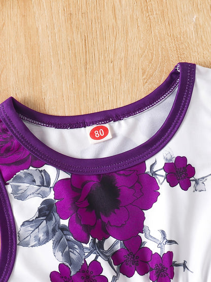 Baby Girl Tie Dye Bodysuit - Sleeveless Summer – view 9