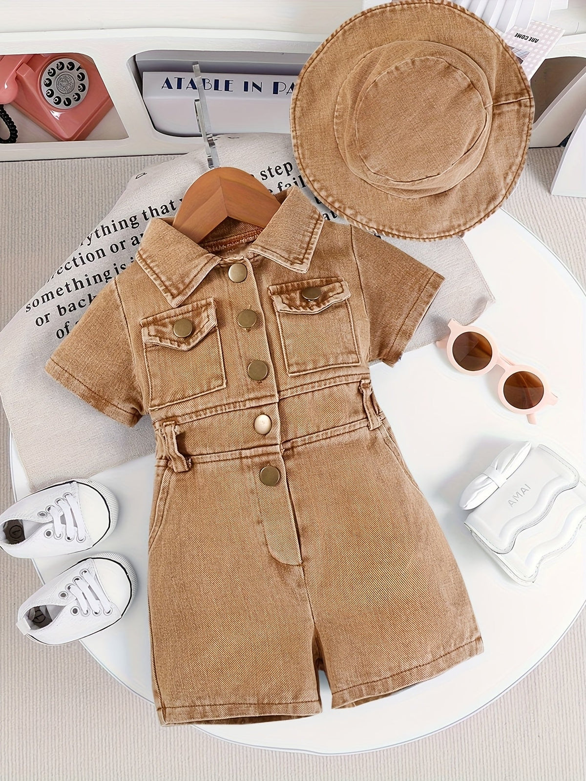 Baby Girls Outfit Set - 2-Piece Denim Summer – view 4