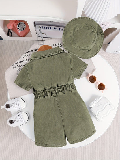 Baby Girls Outfit Set - 2-Piece Denim Summer – view 5