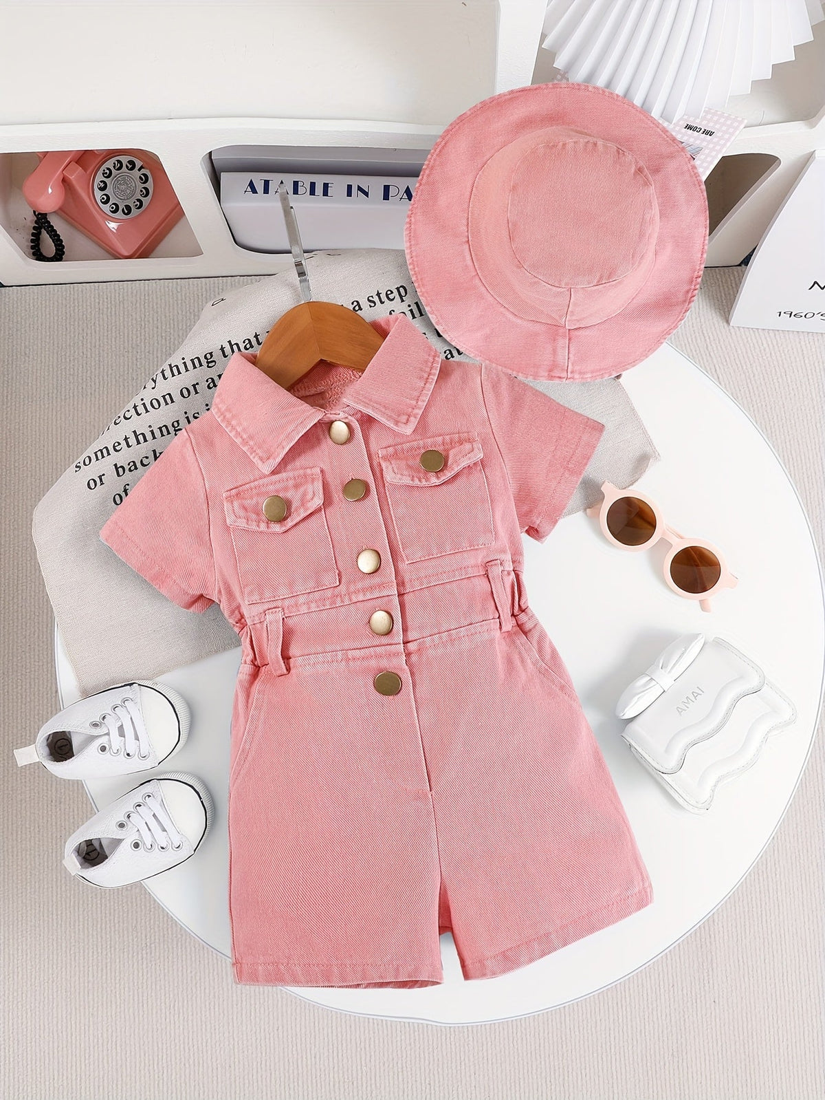 Baby Girls Outfit Set - 2-Piece Denim Summer – view 10