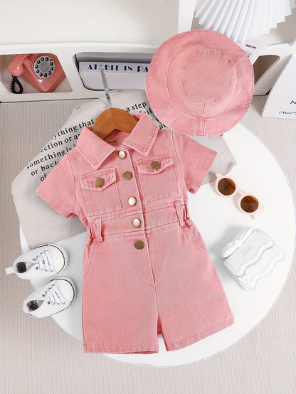 Baby Girls Outfit Set - 2-Piece Denim Summer – view 10
