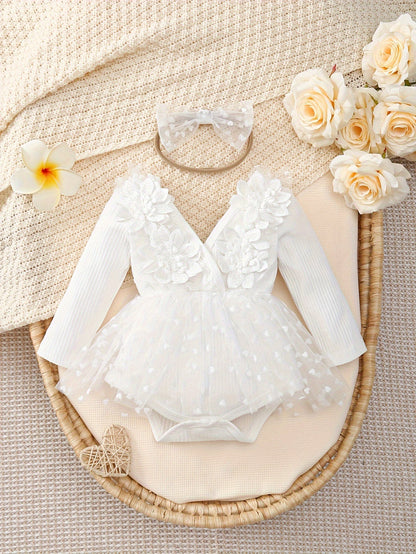 Baby Girls Outfit Set - 2-Piece Floral Long Sleeve – main product image
