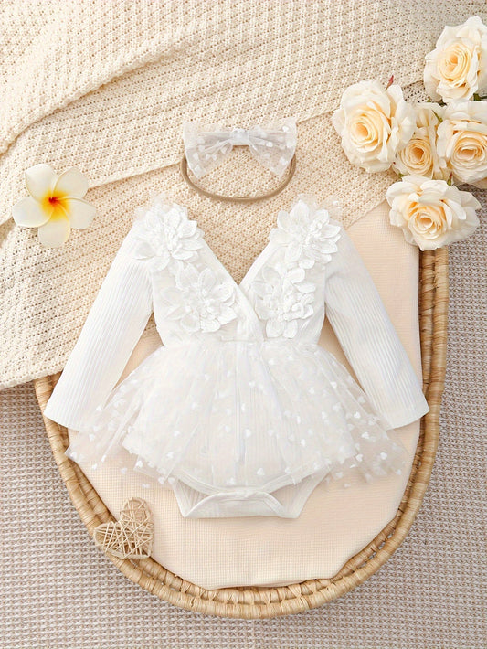 Baby Girls Outfit Set - 2-Piece Floral Long Sleeve – main product image