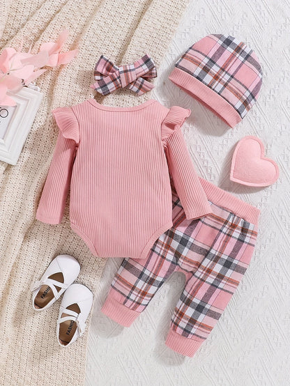 Baby Girls Outfit Set - 2-Piece Plaid – view 2