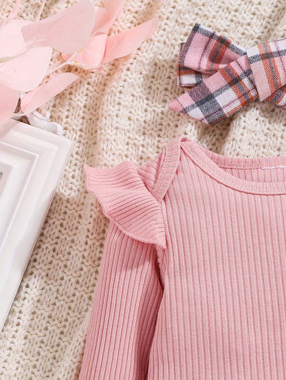 Baby Girls Outfit Set - 2-Piece Plaid – view 3