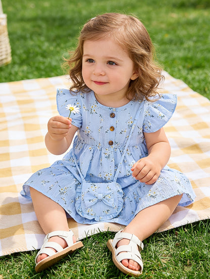 Baby Girls Outfit Set - 3-Piece Floral Ruffle – view 14