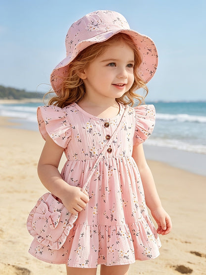 Baby Girls Outfit Set - 3-Piece Floral Ruffle – view 31