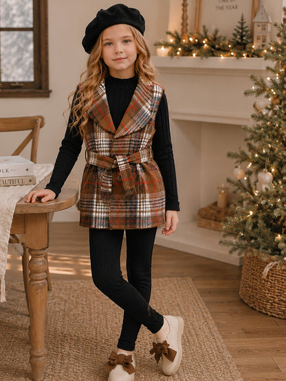 Baby Girls Outfit Set - 4-Piece Plaid – view 2