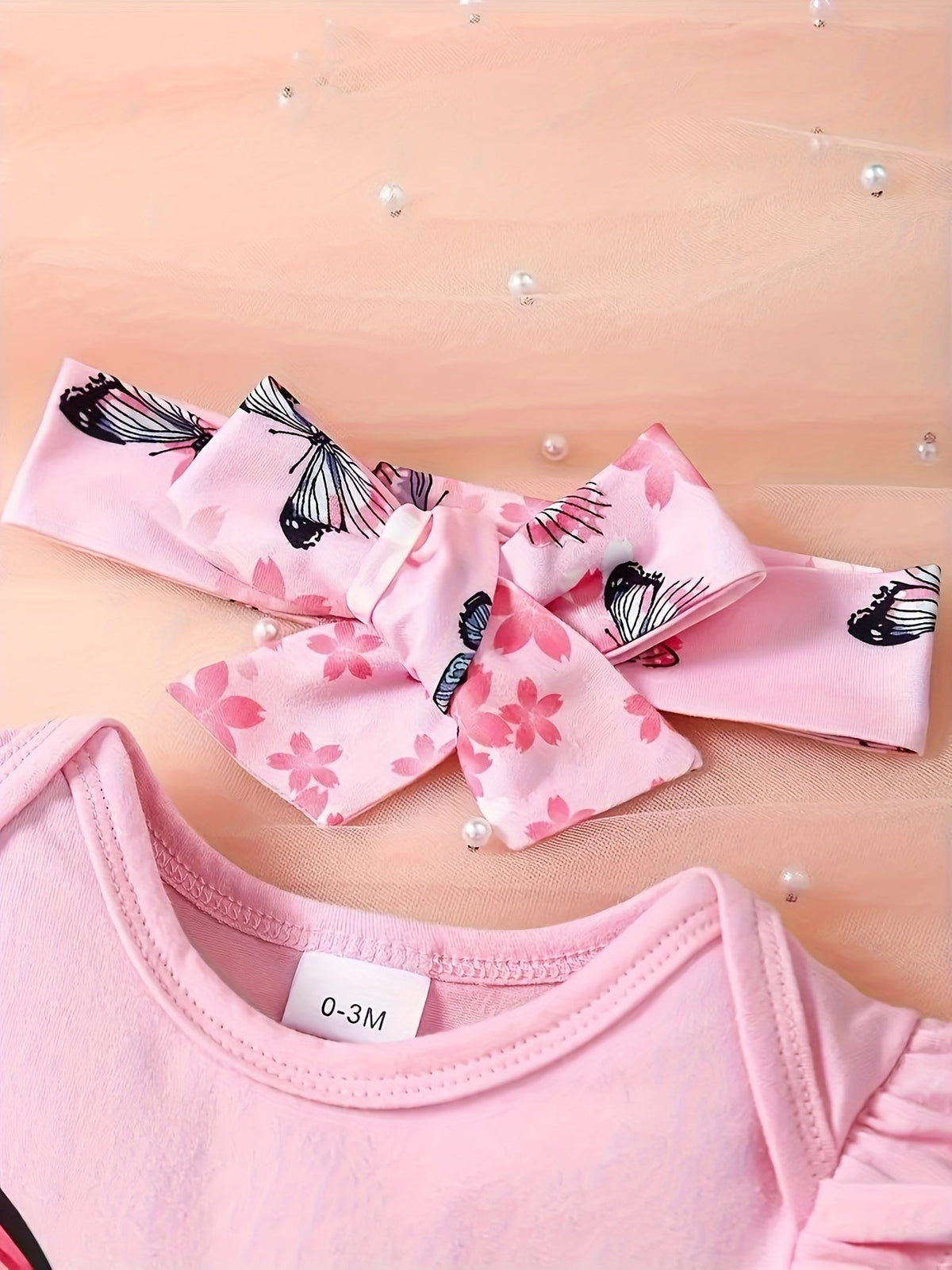Baby Girls Outfit Set - Butterfly Print – view 7