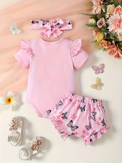 Baby Girls Outfit Set - Butterfly Print – view 13
