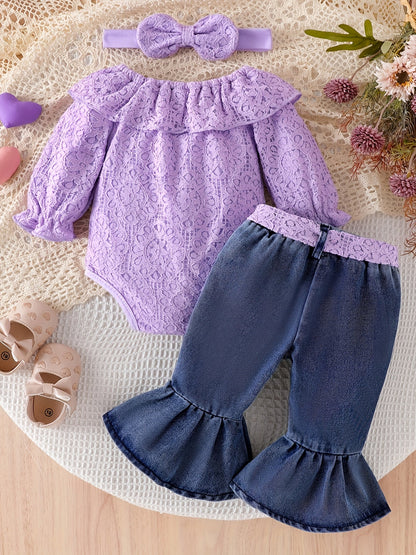 Baby Girls Outfit Set - Lace – view 6