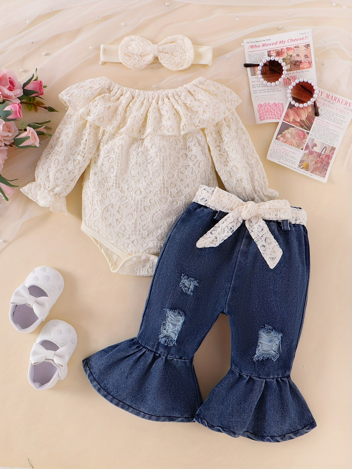 Baby Girls Outfit Set - Lace – view 13