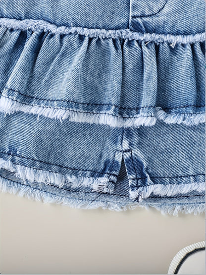 Baby Girls' Ruffle Denim Jacket & Skort Set - 2-Piece – view 18