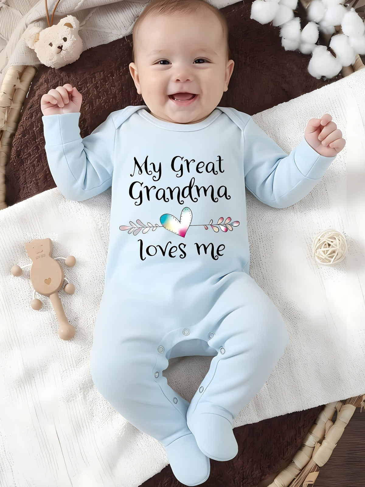 Baby Graphic Bodysuit - Long Sleeve Fall – Black option – view 5