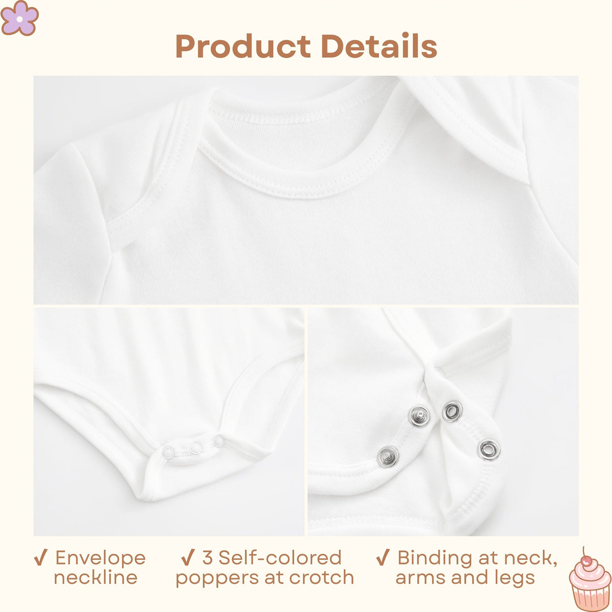 Baby Graphic Bodysuit – White – view 6